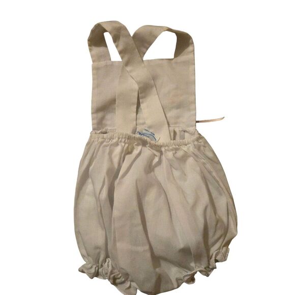 Vintage Cherubs One Piece 6 Months Pink Ducks Floral Easter Spring Embroidered - Picture 2 of 7